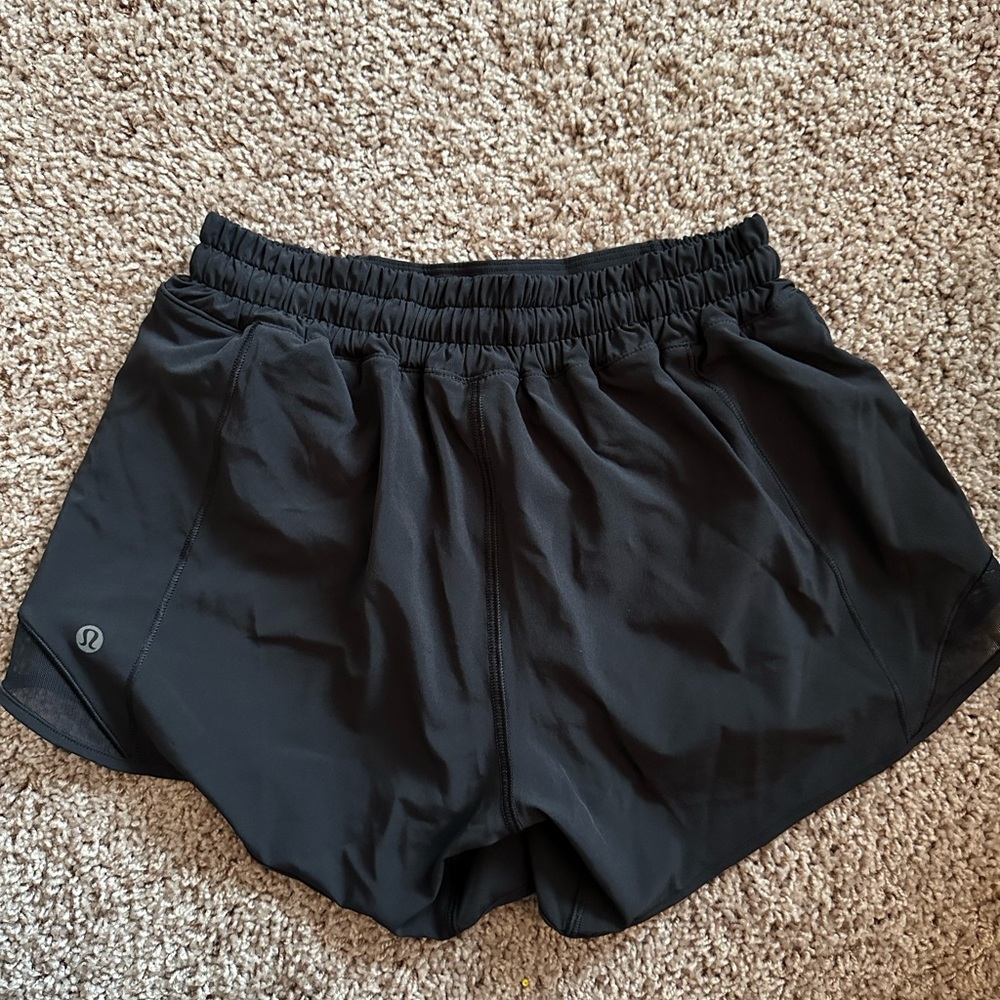 Black Lululemon running shorts